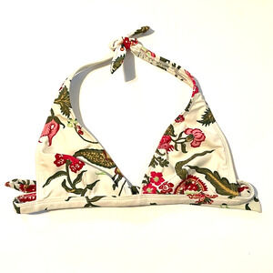 ViX by Paula Hermanny Bikini Halter Triangle Swim Top Size Medium Floral Print
